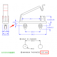 尼龙插卡式电线固定座加工