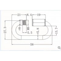 不锈钢M8快速连接环加工