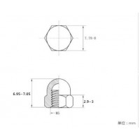 不锈钢304盖母M5加工