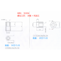 不锈钢六角螺帽 冷锻 机加工